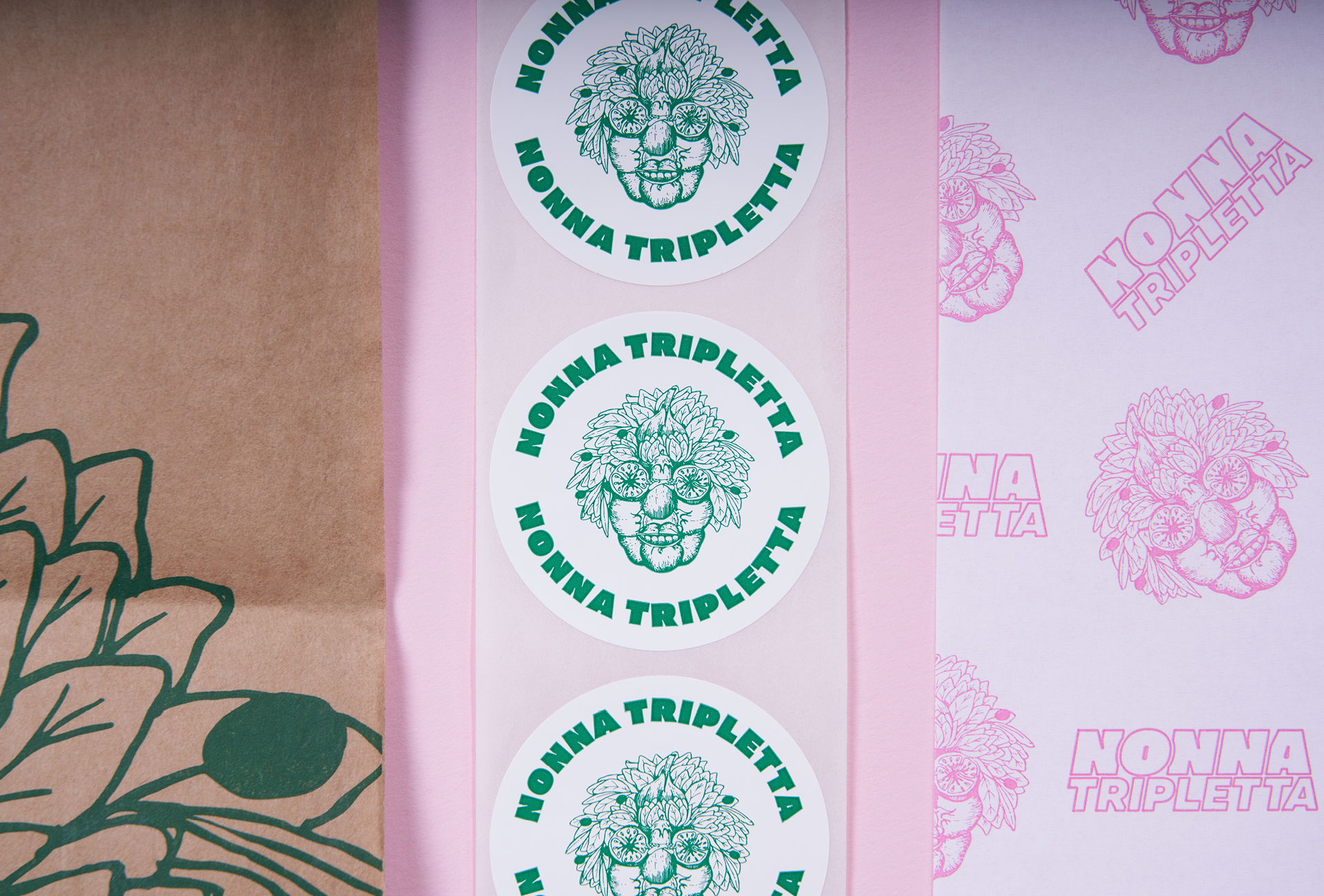 Nonna Tripletta - Identité visuelle du restaurant